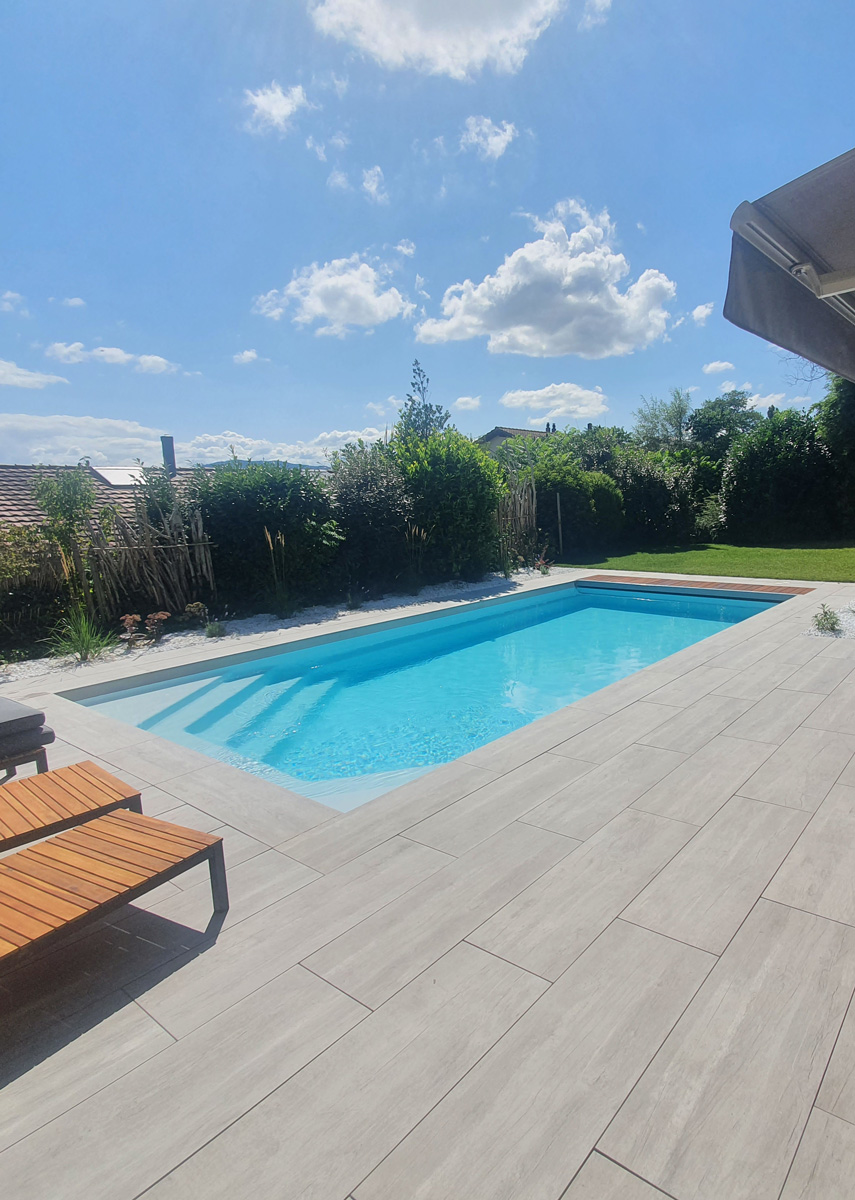 piscine et dallage